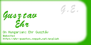 gusztav ehr business card